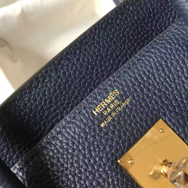 HM BIRKIN 30 BAG IN NAVY BLUE CALFSKIN GOLD HARDWARE