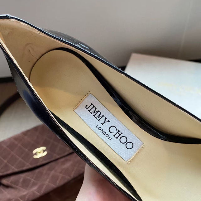 JIMMY HIGH PUMPS IN BLACK CALFSKIN