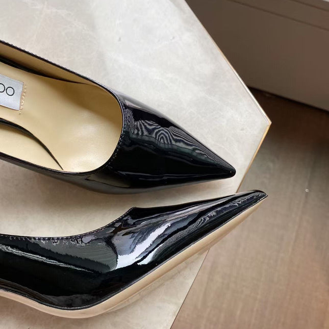 JIMMY HIGH PUMPS IN BLACK CALFSKIN