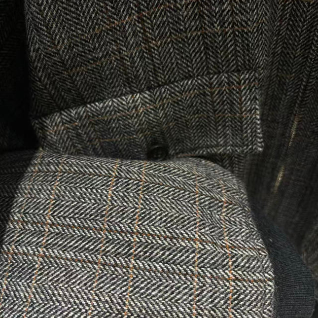 MIUMIU JACKET IN GREY PLAID WOOL