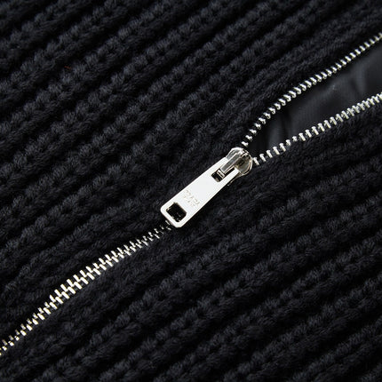 PRADA ZIP-UP IN BLACK WOOL