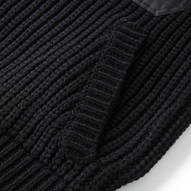 PRADA ZIP-UP IN BLACK WOOL