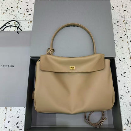 RODEO LARGE BAG 40 IN BROWN CALFSKIN GOLD HARDWARE