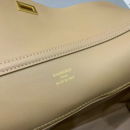 RODEO LARGE BAG 40 IN BROWN CALFSKIN GOLD HARDWARE