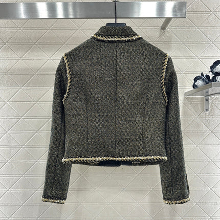 CHANEL SET IN BLACK MIX GOLD-TONE TWEED