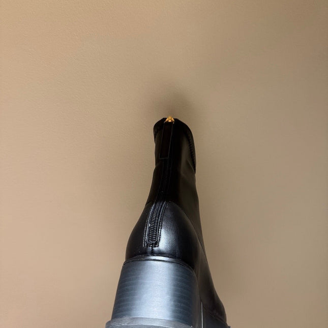 SCHIAPARELLI PLATFORM BOOTS IN BLACK CALFSKIN