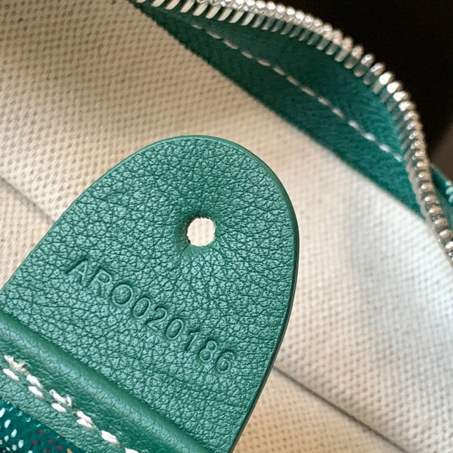 SAINT LOUIS 30 IN GREEN GOYARDINE CANVAS MIX CALFSKIN