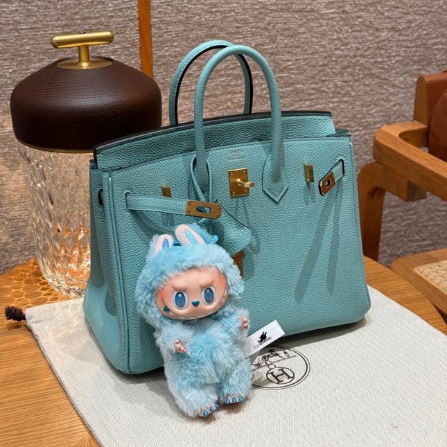 HM BIRKIN 25 BAG IN BLEU ATOLL TOGO LEATHER GOLD HARDWARE