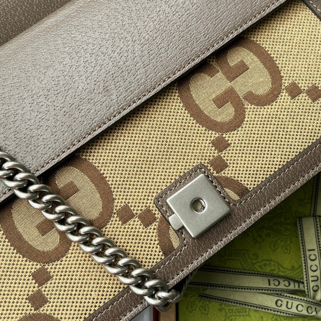 GUCCI DIONYSUS SHOULDER BAG 28 IN TAN BROWN CALFSKIN