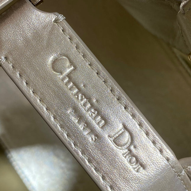 DIOR TOUJOURS TOTE BAG 28 IN GOLD METALLIC CALFSKIN