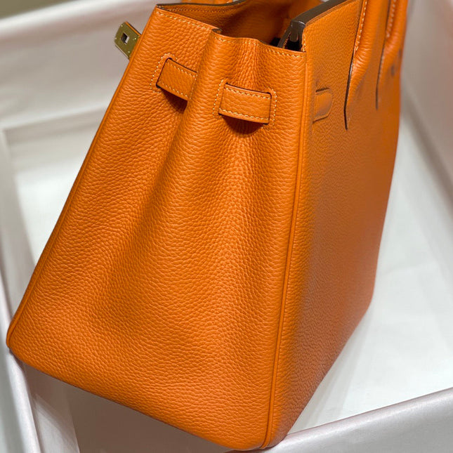 HERMES BIRKIN 35 IN LIGHT ORANGE TOGO LEATHER  GOLD HARDWARE