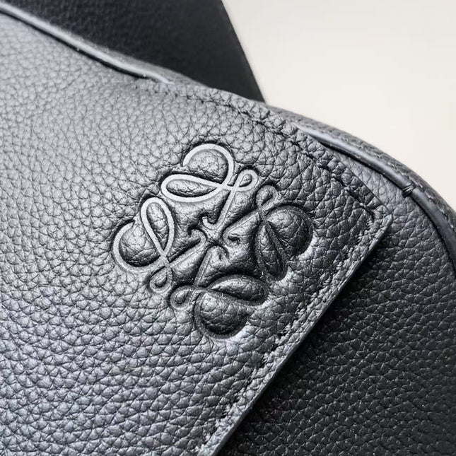 LOEWE SMALL PUZZLE BUMBAG 24 IN BLACK GRAINED CALFSKIN
