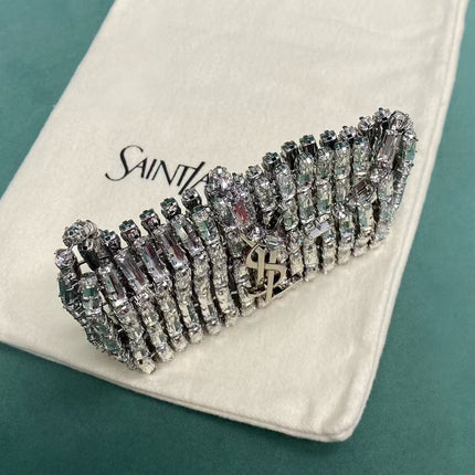 YSL CASSANDRE MICRO CRYSTAL EMBELLISHED CLUTCH