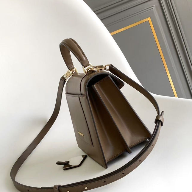 BULGARI SERPENTI FOREVER TOP 20 HANDLE BAG IN BROWN CALFSKIN GOLD HARDWARE