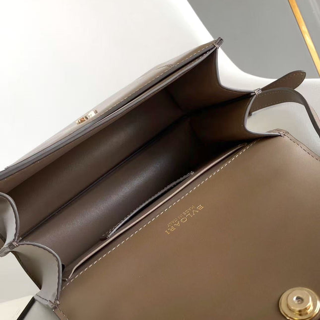 BULGARI SERPENTI FOREVER TOP 20 HANDLE BAG IN BROWN CALFSKIN GOLD HARDWARE