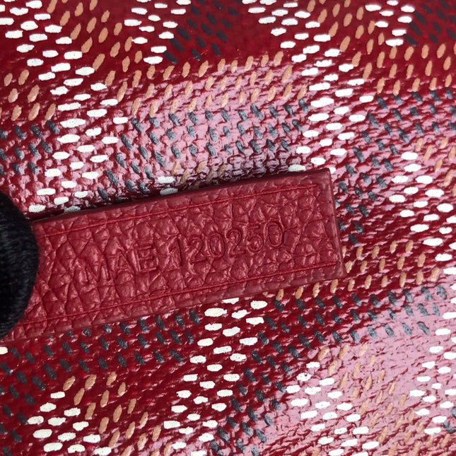 GOYARD BOHEME HOBO BAG 26 IN RED GOYARDINE CANVAS