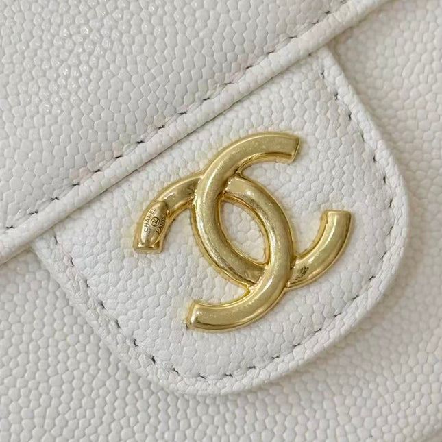 CHANEL 26S JENNY BAG 17 IN WHITE CALFSKIN