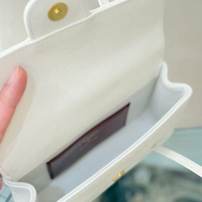 CHANEL 26S JENNY BAG 17 IN WHITE CALFSKIN