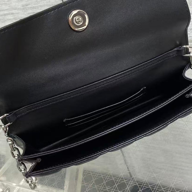 DIOR 26S LADY DIOR BAG 21 IN BLACK CALFSKIN