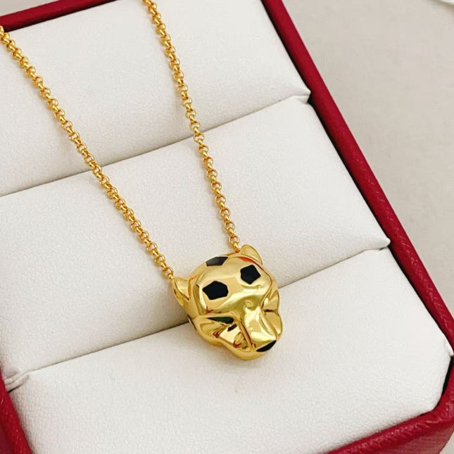 PANTHERE HEAD 18K YELLOW GOLD NECKLACE