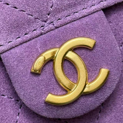 CHANEL 26S HOBO BAG 22 IN PURPLE SUEDE