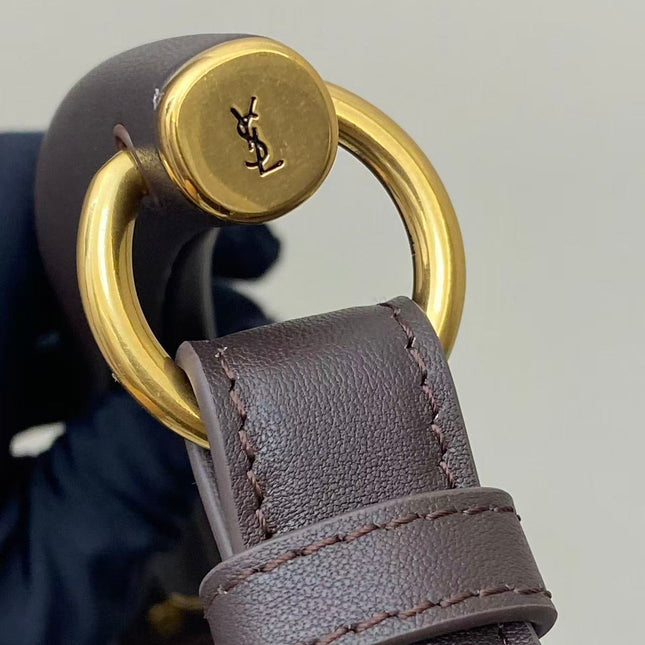 YSL 26S MOMBASA HOBO BAG MEDIUM IN BROWN CHOCOLATE CALFSKIN