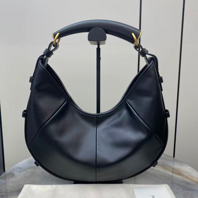 YSL 26S MOMBASA HOBO BAG MEDIUM IN BLACK CALFSKIN