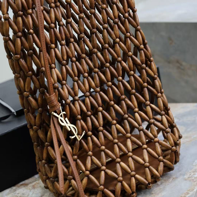 YSL 26S SUPPLE BUCKET IN WOOL BEADS