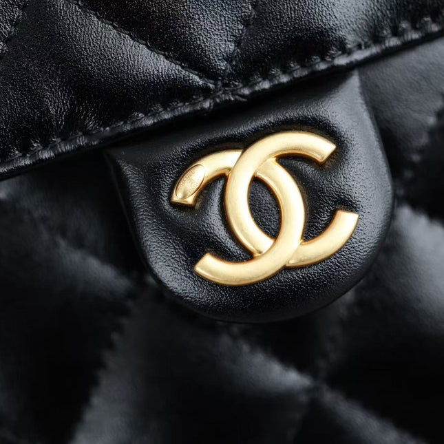 CHANEL 26S HOBO BAG 30 IN BLACK CALFSKIN GOLD HARDWARE 22526