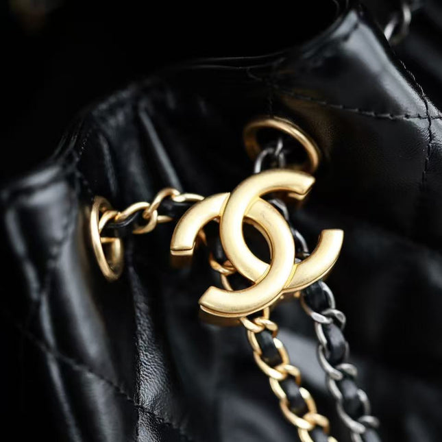 CHANEL 26S HOBO BAG 30 IN BLACK CALFSKIN GOLD HARDWARE 22526
