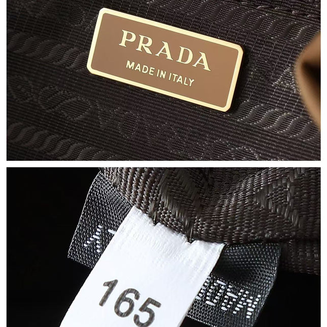 PRADA 26S BUCKET BAG IN BROWN RENYLON