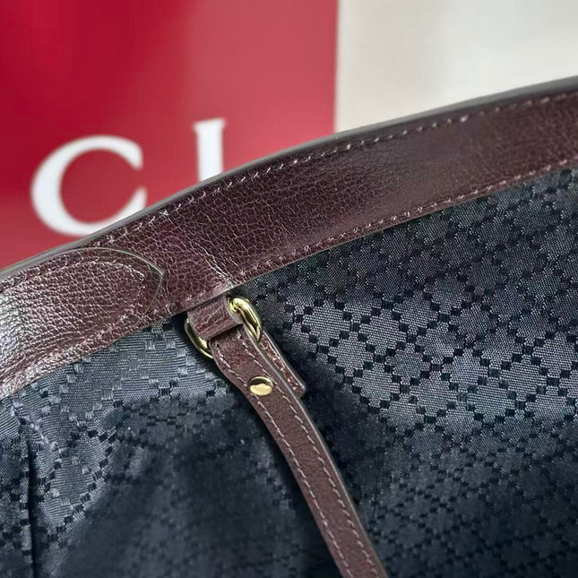 GUCCI GIGLIO LARGE TOTE BAG 60 IN BROWN GG CANVAS