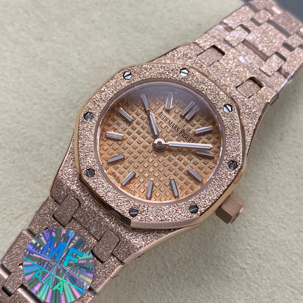 AUDEMARS PIGUET 26S ROYAL OAK MINI WATCH IN ROSE GOLD STAINLESS STEEL
