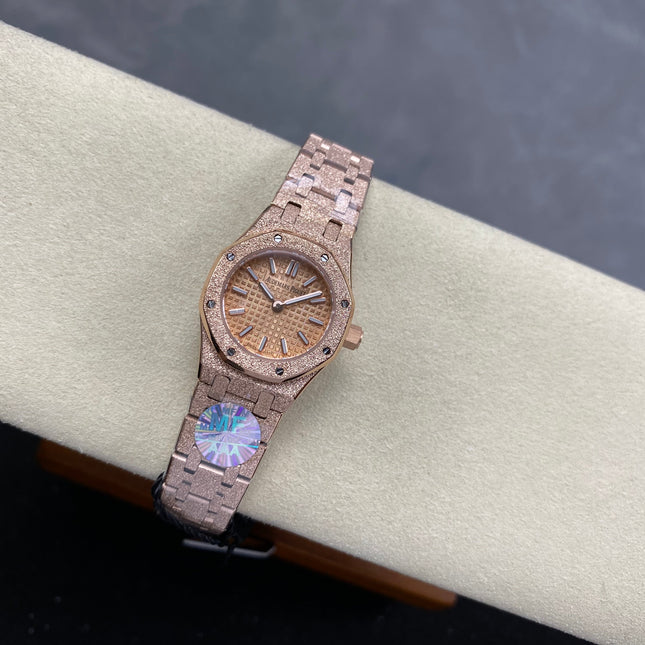 AUDEMARS PIGUET 26S ROYAL OAK MINI WATCH IN ROSE GOLD STAINLESS STEEL
