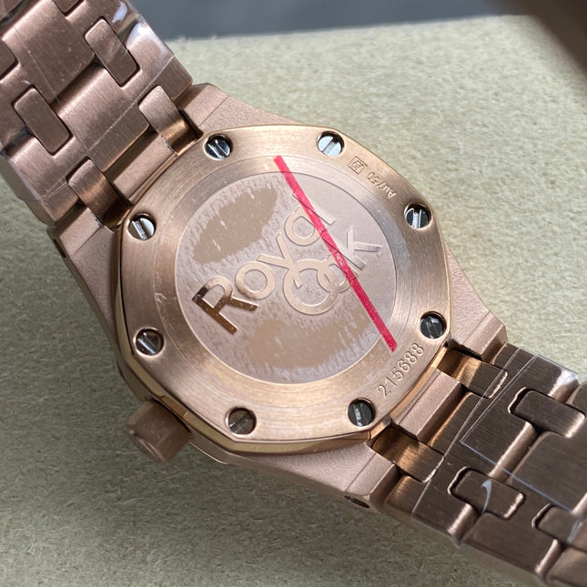 AUDEMARS PIGUET 26S ROYAL OAK MINI WATCH IN ROSE GOLD STAINLESS STEEL