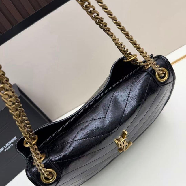 YSL 26S NIKI MEDIUM IN BLACK VINTAGE LEATHER