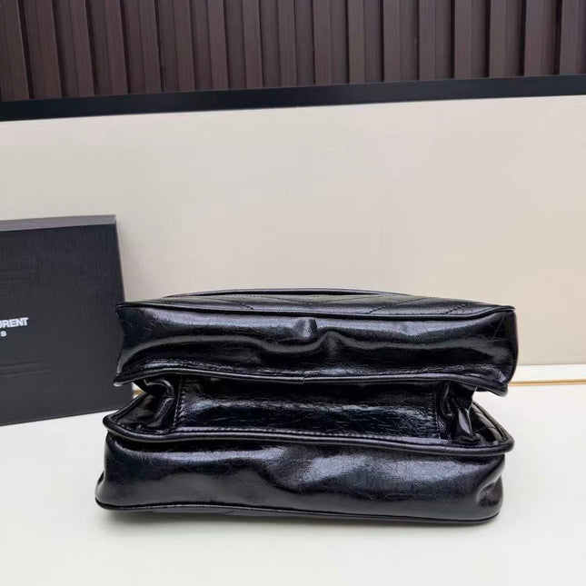YSL 26S NIKI MEDIUM IN BLACK VINTAGE LEATHER