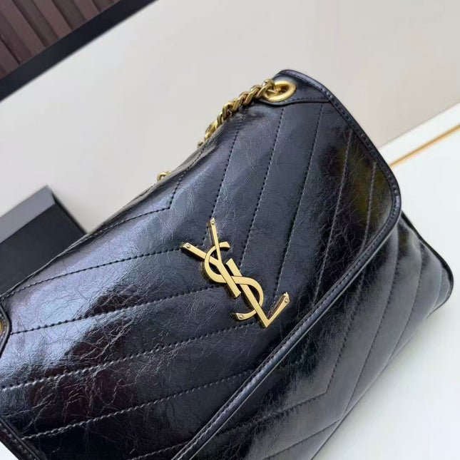 YSL 26S NIKI MEDIUM IN BLACK VINTAGE LEATHER