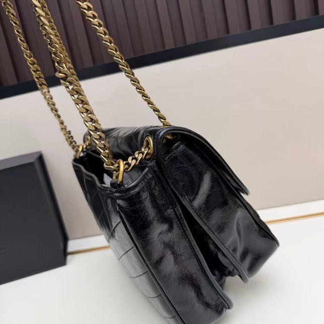 YSL 26S NIKI MEDIUM IN BLACK VINTAGE LEATHER