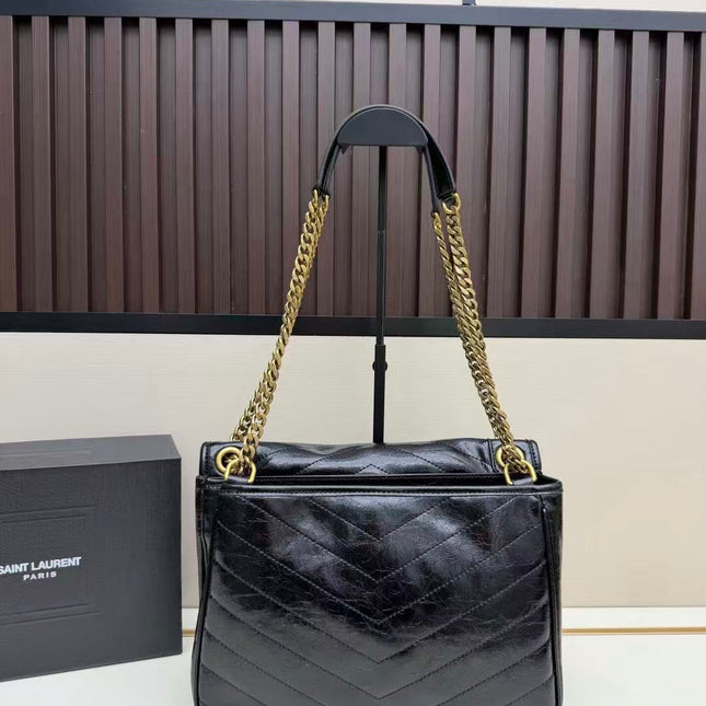 YSL 26S NIKI MEDIUM IN BLACK VINTAGE LEATHER
