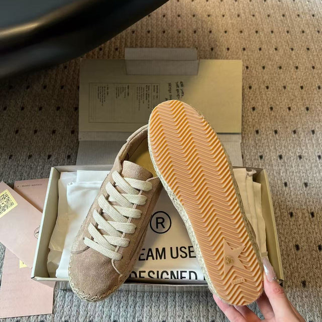GOLDEN GOOSE 26S VINTAGE SNEAKER IN CREAM BEIGE SUEDE