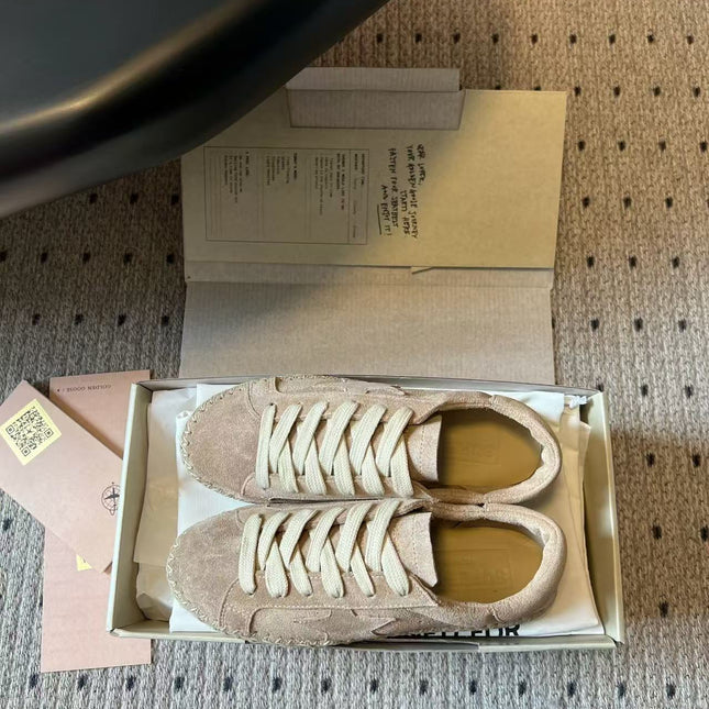 GOLDEN GOOSE 26S VINTAGE SNEAKER IN CREAM BEIGE SUEDE
