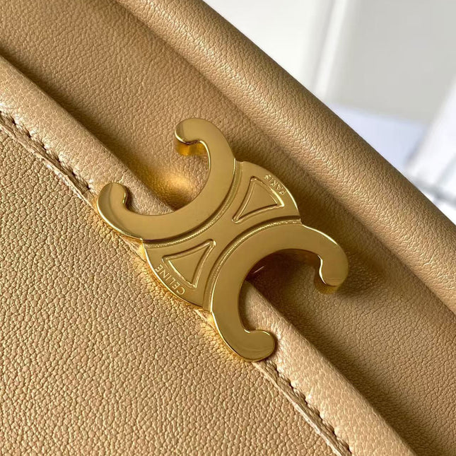 CELINE 26S LITTLE HALFMOON SOFT 25 IN BEIGE LAMBSKIN 8626