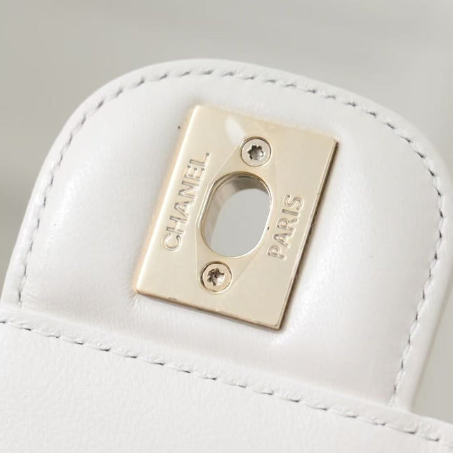 CHANEL 26S TOTE BAG IN NATURAL & WHITE RAFFIA AND LAMBSKIN