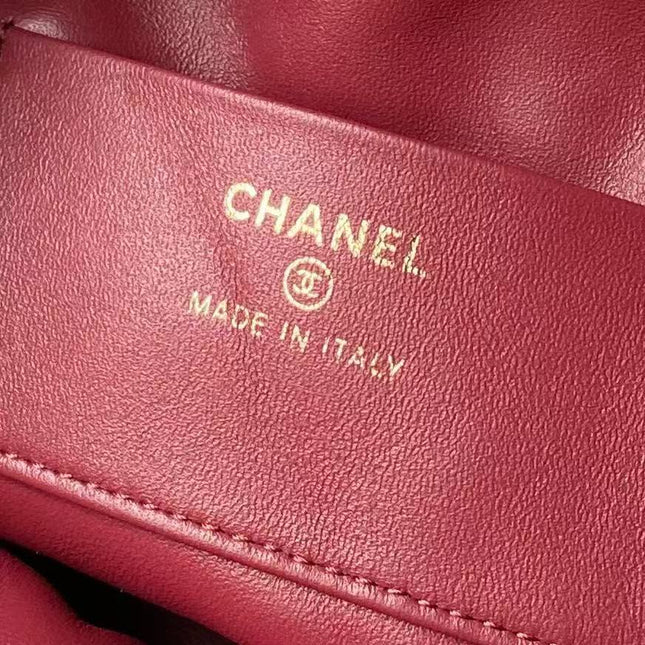 CHANEL 26S DRAWSTRING BUCKET BAG IN BROWN SUEDE