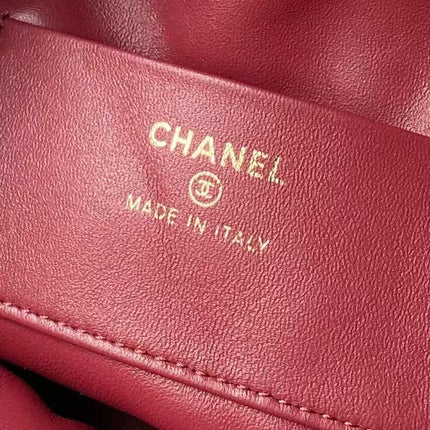 CHANEL 26S DRAWSTRING BUCKET BAG IN BROWN SUEDE