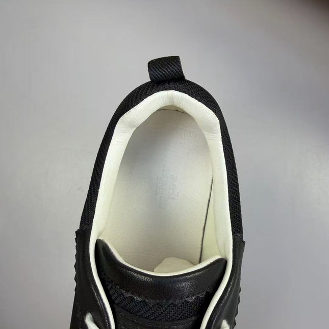 HERMES 26S TRAIL SNEAKER IN BLACK TECHNICAL FABRIC & LEATHER