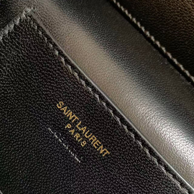 YSL 26S VANITY BAG IN TAN QUILTED LAMBSKIN LEATHER