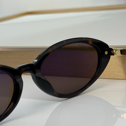 CARTIER 26S OVAL SUNGLASSES IN BROWN TORTOISE ACETATE AND GOLD METAL