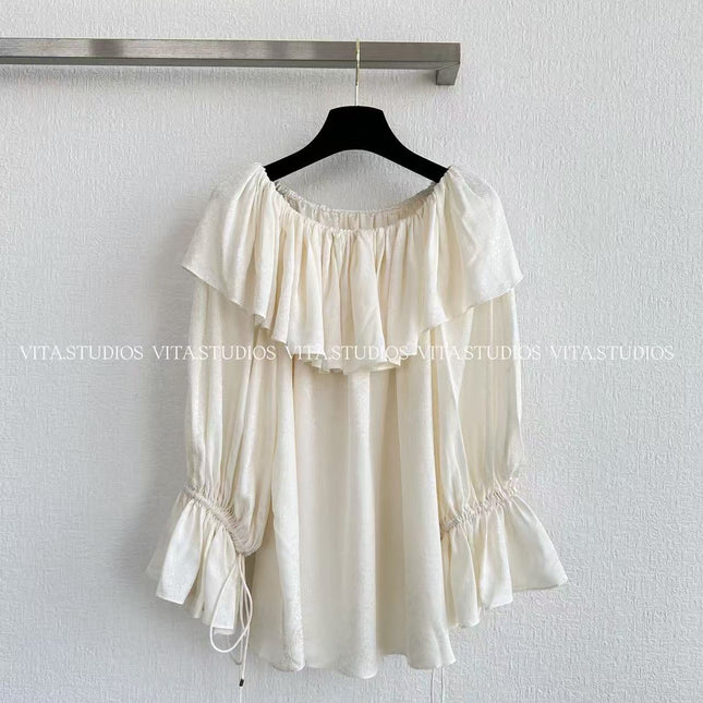 CHLOE ELEGANT PLEATED CASCADING BLOUSE STYLE 7426
